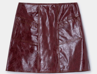 Falda Laagam Frankie faux burdeos